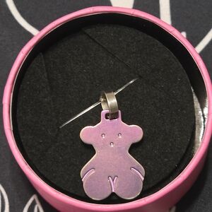 Tous Pink Bear Pendant Titanium